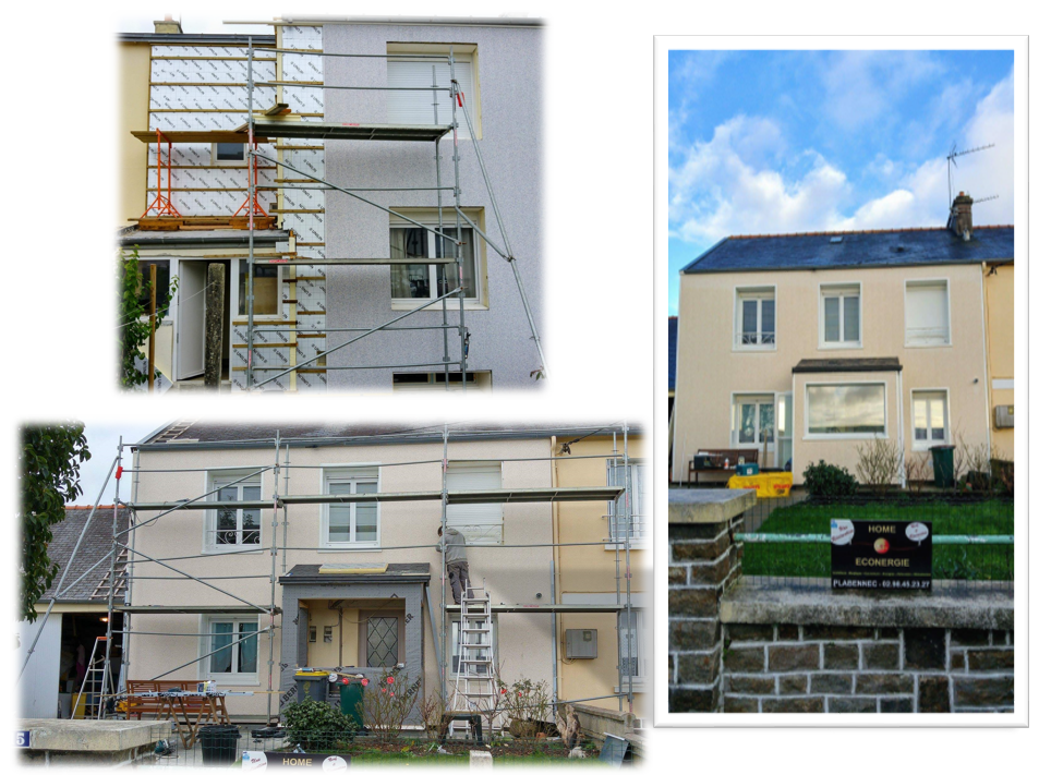 Rénovation d'un enduit de maison à brest