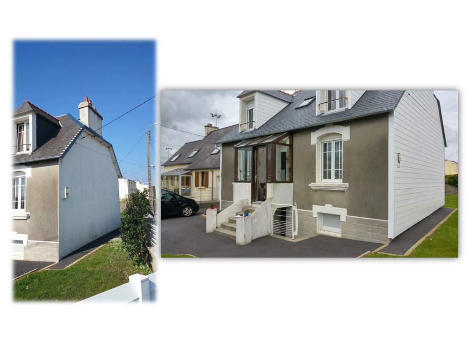 Rénovation d'une façade de maison en finistère